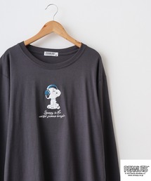 PEATNUTS 天竺サガラ刺繍長袖Tシャツ