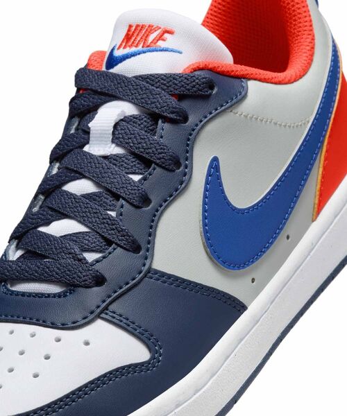 NIKE（ナイキ）の「ナイキ コート ボロー LOW リクラフト ジュニアシューズ / Nike Court Borough Low Recraft Big Kids' Shoes DV5456-401 Midnight Navy（スニーカー・キッズ・ネイビー・23/24/25/22.5/24.5/23.5）」の6枚目の写真