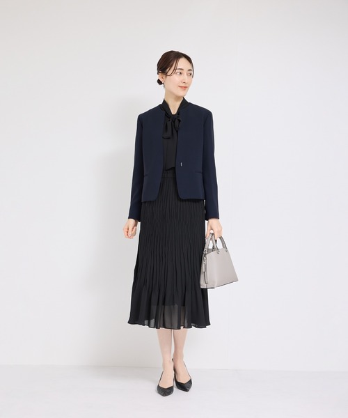 ジョーゼットシフォンプリーツワンピース【セレモニー対応】（ワンピース）｜ROPE'（ロペ）
