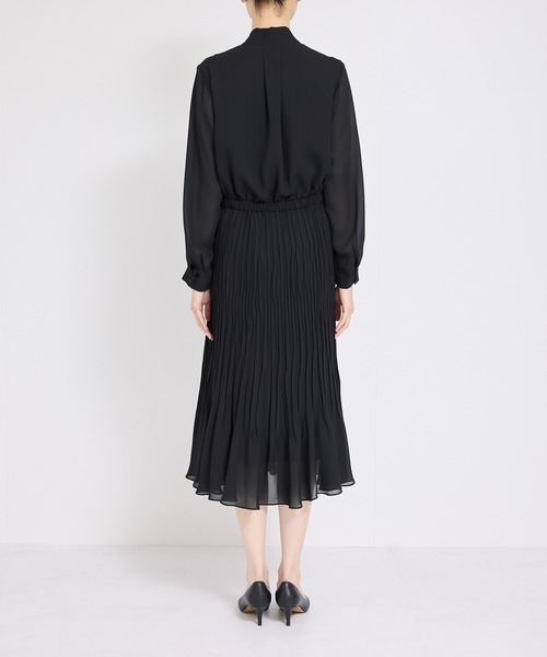 ジョーゼットシフォンプリーツワンピース【セレモニー対応】（ワンピース）｜ROPE'（ロペ）