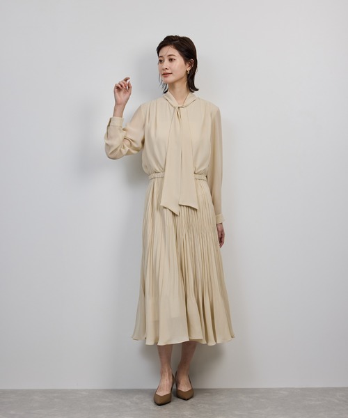 ジョーゼットシフォンプリーツワンピース・25AW（ワンピース）｜ROPE
