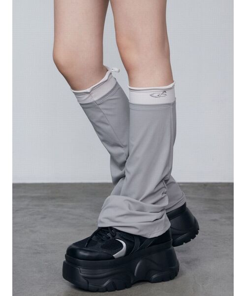EMODA（エモダ）の「ドローストリングレッグウォーマー（レッグウォーマー・レディース・ブラック/グレー・FREE）」の13枚目の写真