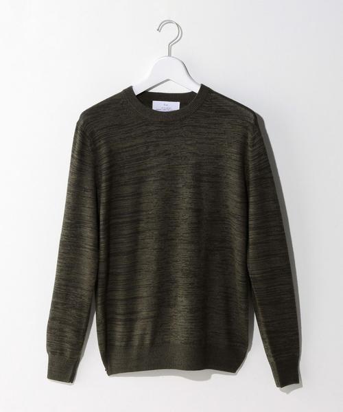 green label relaxing（グリーンレーベルリラクシング）の「ELAN W/SI/CA MIX/COL C/N ニット（ニット/セーター・メンズ・オリーブ/ロイヤルブルー・38/36/40/42）」の2枚目の写真