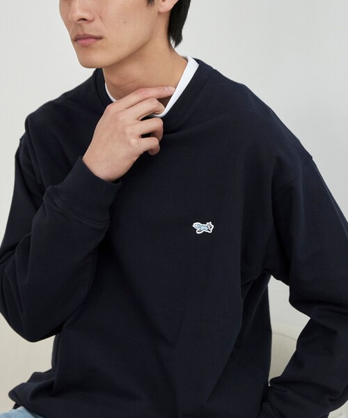 PENNEYS（ぺニーズ）の「Penneys（ぺニーズ）別注クリアコットンクルーネックスウェット（スウェット・メンズ・ターコイズブルー/ライム/ネイビー/ホワイト/ライトグレー・M/L/XL）」の4枚目の写真