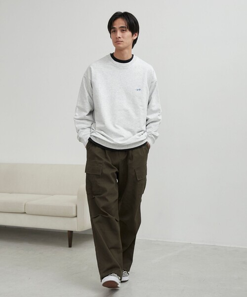 PENNEYS（ぺニーズ）の「Penneys（ぺニーズ）別注クリアコットンクルーネックスウェット（スウェット・メンズ・ターコイズブルー/ライム/ネイビー/ホワイト/ライトグレー・M/L/XL）」の6枚目の写真