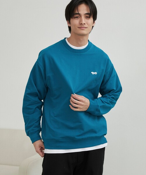 PENNEYS（ぺニーズ）の「Penneys（ぺニーズ）別注クリアコットンクルーネックスウェット（スウェット・メンズ・ターコイズブルー/ライム/ネイビー/ホワイト/ライトグレー・M/L/XL）」の15枚目の写真