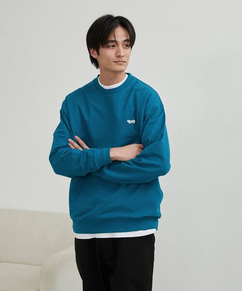 PENNEYS（ぺニーズ）の「Penneys（ぺニーズ）別注クリアコットンクルーネックスウェット（スウェット・メンズ・ターコイズブルー/ライム/ネイビー/ホワイト/ライトグレー・M/L/XL）」の17枚目の写真
