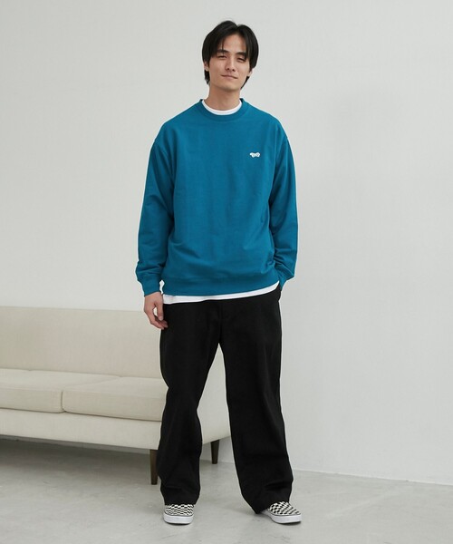 PENNEYS（ぺニーズ）の「Penneys（ぺニーズ）別注クリアコットンクルーネックスウェット（スウェット・メンズ・ターコイズブルー/ライム/ネイビー/ホワイト/ライトグレー・M/L/XL）」の20枚目の写真