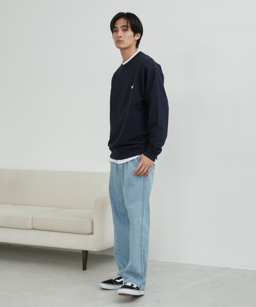 PENNEYS（ぺニーズ）の「Penneys（ぺニーズ）別注クリアコットンクルーネックスウェット（スウェット・メンズ・ターコイズブルー/ライム/ネイビー/ホワイト/ライトグレー・M/L/XL）」の22枚目の写真