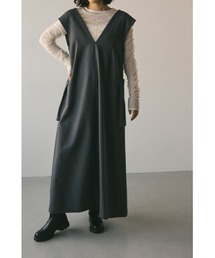 STYLEMIXER スタイルミキサー　グレー　ロングワンピース　洗える STYLEMIXER スタイルミキサー グレー ロングワンピース 洗える