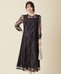 【Lily Calin】クラシックナローレース ドレス
