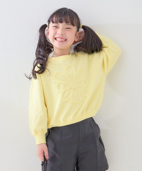 CIAOPANIC TYPY(チャオパニックティピー)の「【2025年S/S新作】【KIDS】ピグメント加工フラワーロープスウェット(スウェット・キッズ・イエロー/チャコールグレー/オフホワイト・X-LARGE/LARGE/MEDIUM/SMALL/XX-LARGE)」の3枚目の写真