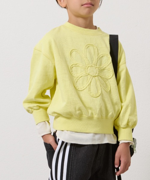 CIAOPANIC TYPY(チャオパニックティピー)の「【2025年S/S新作】【KIDS】ピグメント加工フラワーロープスウェット(スウェット・キッズ・イエロー/チャコールグレー/オフホワイト・X-LARGE/LARGE/MEDIUM/SMALL/XX-LARGE)」の4枚目の写真
