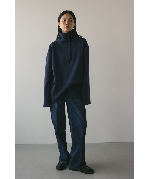 STYLEMIXER(スタイルミキサー)の「フロントボタンスウェットニット(ニット/セーター・レディース・ホワイト/ピンク/ネイビー・FREE)」の13枚目の写真