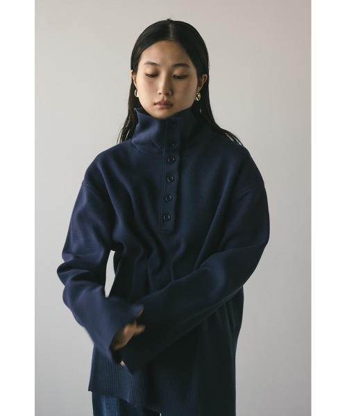 STYLEMIXER(スタイルミキサー)の「フロントボタンスウェットニット(ニット/セーター・レディース・ホワイト/ピンク/ネイビー・FREE)」の14枚目の写真
