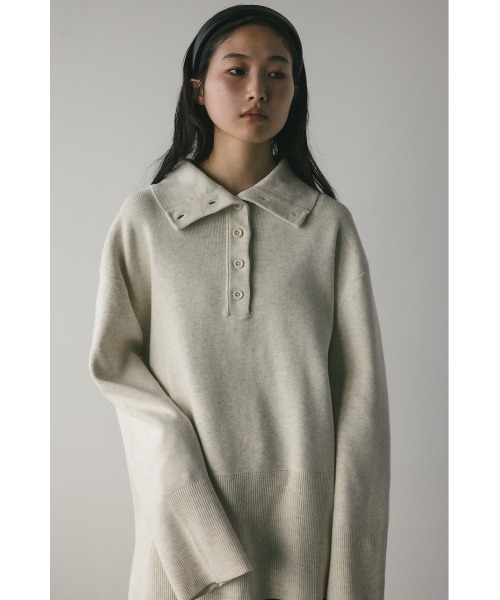 STYLEMIXER(スタイルミキサー)の「フロントボタンスウェットニット(ニット/セーター・レディース・ホワイト/ピンク/ネイビー・FREE)」の6枚目の写真