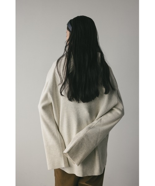 STYLEMIXER(スタイルミキサー)の「フロントボタンスウェットニット(ニット/セーター・レディース・ホワイト/ピンク/ネイビー・FREE)」の7枚目の写真