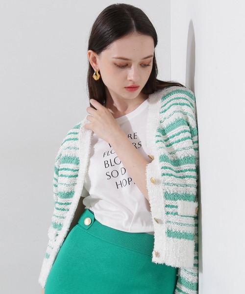 セール】◇ツイードニットカーディガン（カーディガン/ボレロ