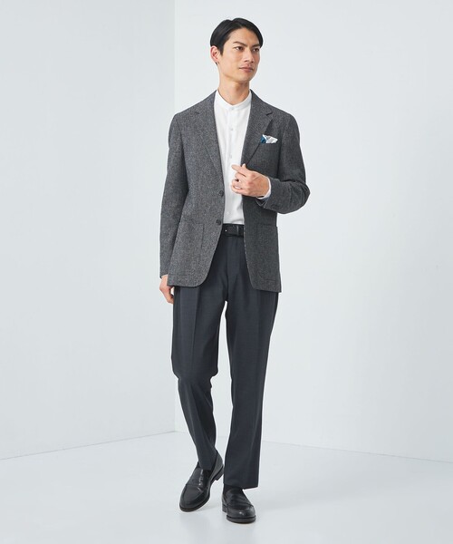 green label relaxing（グリーンレーベルリラクシング）の「エブリット コットンオックス ムジ バンドカラー シャツ -イージーアイロン-（シャツ/ブラウス・メンズ・コバルトブルー/ホワイト・S/XL/L/M）」の5枚目の写真