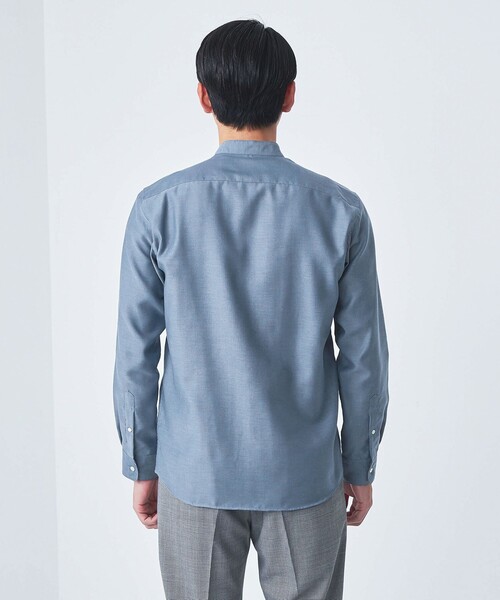 green label relaxing（グリーンレーベルリラクシング）の「エブリット コットンオックス ムジ バンドカラー シャツ -イージーアイロン-（シャツ/ブラウス・メンズ・コバルトブルー/ホワイト・S/XL/L/M）」の21枚目の写真