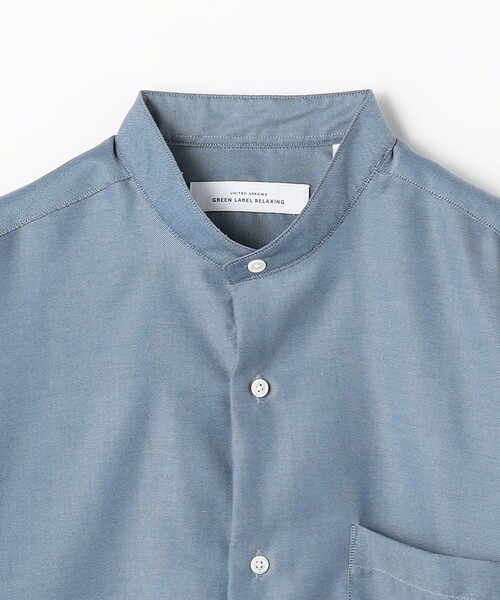 green label relaxing（グリーンレーベルリラクシング）の「エブリット コットンオックス ムジ バンドカラー シャツ -イージーアイロン-（シャツ/ブラウス・メンズ・コバルトブルー/ホワイト・S/XL/L/M）」の17枚目の写真