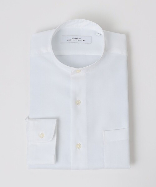 green label relaxing（グリーンレーベルリラクシング）の「エブリット コットンオックス ムジ バンドカラー シャツ -イージーアイロン-（シャツ/ブラウス・メンズ・コバルトブルー/ホワイト・S/XL/L/M）」の12枚目の写真