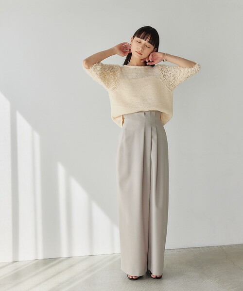 EMMEL REFINES(エメルリファインズ)の「<EMMEL REFINES>EM ラップライク タックパンツ(その他パンツ・レディース・ベージュ/オリーブ・M/S/XS)」の7枚目の写真