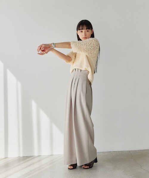 EMMEL REFINES(エメルリファインズ)の「<EMMEL REFINES>EM ラップライク タックパンツ(その他パンツ・レディース・ベージュ/オリーブ・M/S/XS)」の8枚目の写真