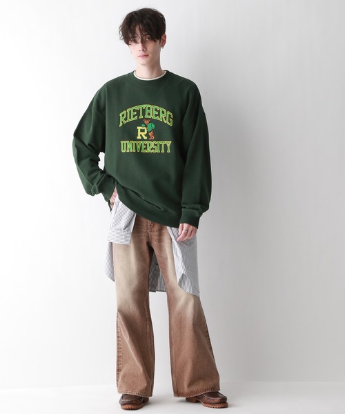 RAGEBLUE（レイジブルー）の「オーバーサイズ/カレッジロゴスウェット（スウェット・メンズ・ホワイト/ネイビー/グリーン・MEDIUM/LARGE）」の8枚目の写真