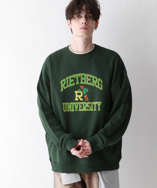 RAGEBLUE（レイジブルー）の「オーバーサイズ/カレッジロゴスウェット（スウェット・メンズ・ホワイト/ネイビー/グリーン・MEDIUM/LARGE）」の9枚目の写真