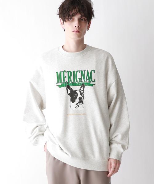 RAGEBLUE（レイジブルー）の「オーバーサイズ/カレッジロゴスウェット（スウェット・メンズ・ホワイト/ネイビー/グリーン・MEDIUM/LARGE）」の5枚目の写真