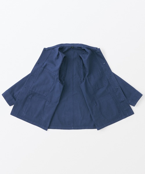 セール】紳士 木の実から作ったカポック混ヘリンボーン カバーオール