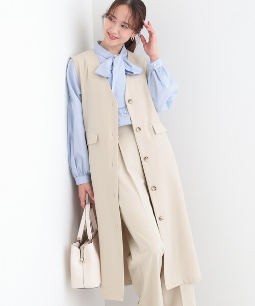 DRESKIP(ドレスキップ)の「【S-LL/2WAY】ジャンドレにもなるロングジレ(ベスト・レディース・ライトベージュ/オリーブ/ブラック・01/04/03/02)」の3枚目の写真