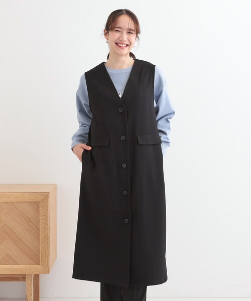 DRESKIP(ドレスキップ)の「【S-LL/2WAY】ジャンドレにもなるロングジレ(ベスト・レディース・ライトベージュ/オリーブ/ブラック・01/04/03/02)」の21枚目の写真