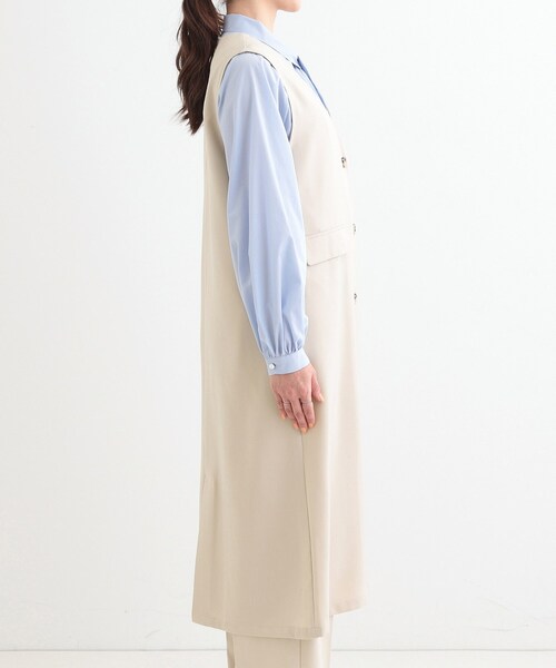 DRESKIP(ドレスキップ)の「【S-LL/2WAY】ジャンドレにもなるロングジレ(ベスト・レディース・ライトベージュ/オリーブ/ブラック・01/04/03/02)」の12枚目の写真