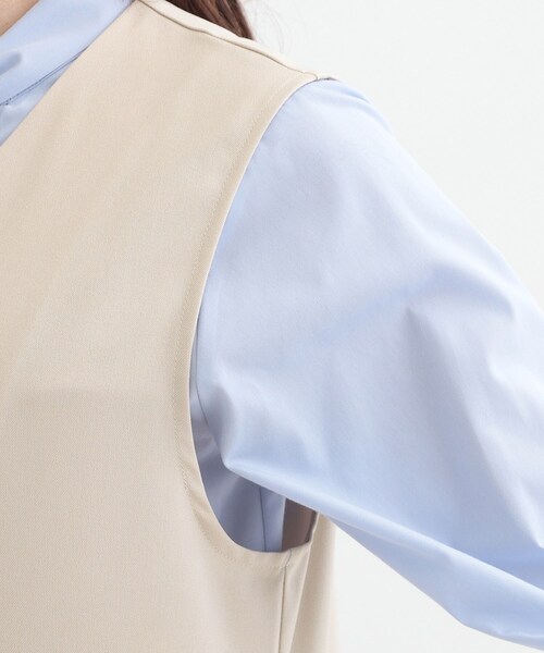 DRESKIP(ドレスキップ)の「【S-LL/2WAY】ジャンドレにもなるロングジレ(ベスト・レディース・ライトベージュ/オリーブ/ブラック・01/04/03/02)」の8枚目の写真