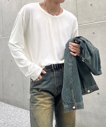 Uネックシンプルトップス