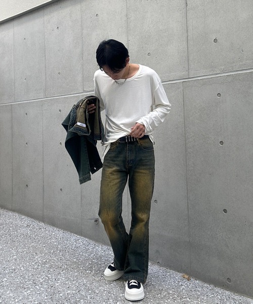 Otte(オッテ)の「Uネックシンプルトップス(Tシャツ/カットソー・メンズ・ホワイト・MEDIUM/LARGE/X-LARGE/XX-LARGE)」の7枚目の写真