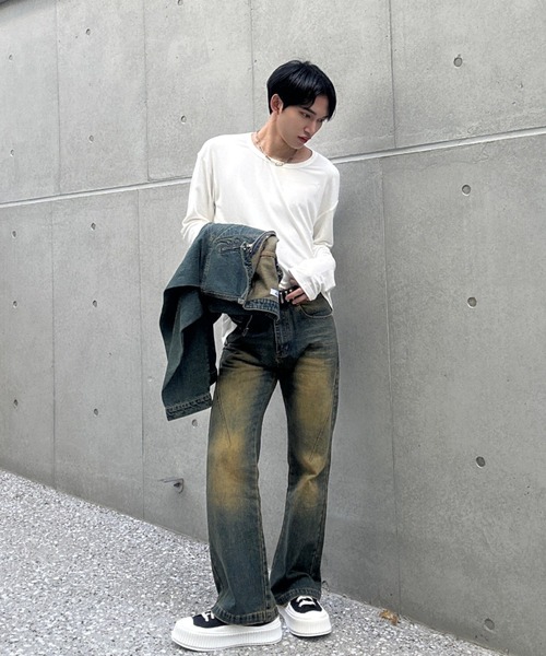 Otte(オッテ)の「Uネックシンプルトップス(Tシャツ/カットソー・メンズ・ホワイト・MEDIUM/LARGE/X-LARGE/XX-LARGE)」の8枚目の写真