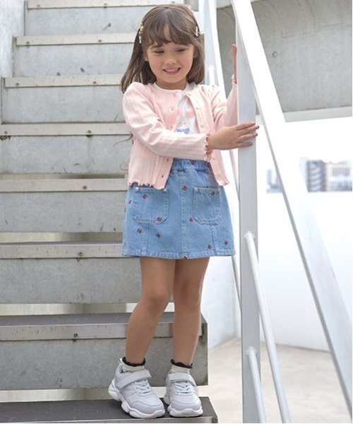 Lycee mine(リセマイン)の「パターンメッシュカーディガン(Tシャツ/カットソー・キッズ・トップグレー/クリーム/ブルーグレー/ラベンダー/ブラック/ピンク・120cm/110cm/150cm/100cm/140cm/130cm)」の11枚目の写真