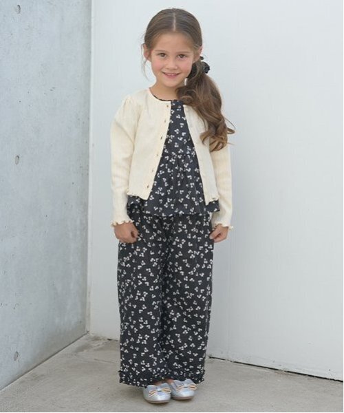 Lycee mine(リセマイン)の「パターンメッシュカーディガン(Tシャツ/カットソー・キッズ・トップグレー/クリーム/ブルーグレー/ラベンダー/ブラック/ピンク・120cm/110cm/150cm/100cm/140cm/130cm)」の15枚目の写真