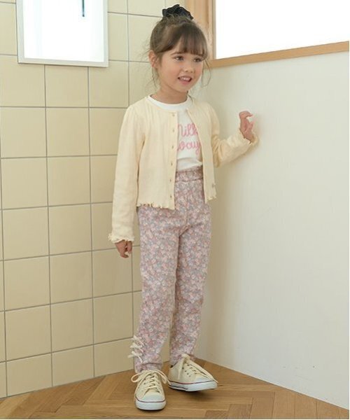 Lycee mine(リセマイン)の「パターンメッシュカーディガン(Tシャツ/カットソー・キッズ・トップグレー/クリーム/ブルーグレー/ラベンダー/ブラック/ピンク・120cm/110cm/150cm/100cm/140cm/130cm)」の16枚目の写真