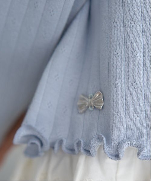 Lycee mine(リセマイン)の「パターンメッシュカーディガン(Tシャツ/カットソー・キッズ・トップグレー/クリーム/ブルーグレー/ラベンダー/ブラック/ピンク・120cm/110cm/150cm/100cm/140cm/130cm)」の17枚目の写真