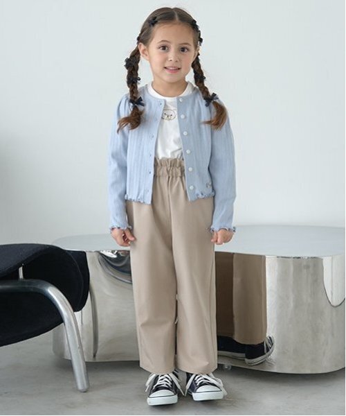 Lycee mine(リセマイン)の「パターンメッシュカーディガン(Tシャツ/カットソー・キッズ・トップグレー/クリーム/ブルーグレー/ラベンダー/ブラック/ピンク・120cm/110cm/150cm/100cm/140cm/130cm)」の19枚目の写真