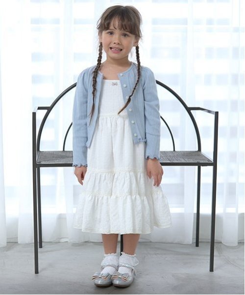 Lycee mine(リセマイン)の「パターンメッシュカーディガン(Tシャツ/カットソー・キッズ・トップグレー/クリーム/ブルーグレー/ラベンダー/ブラック/ピンク・120cm/110cm/150cm/100cm/140cm/130cm)」の20枚目の写真