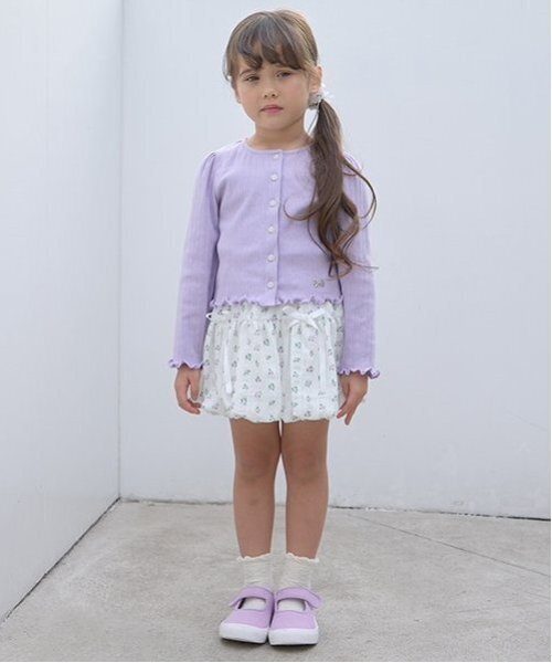 Lycee mine(リセマイン)の「パターンメッシュカーディガン(Tシャツ/カットソー・キッズ・トップグレー/クリーム/ブルーグレー/ラベンダー/ブラック/ピンク・120cm/110cm/150cm/100cm/140cm/130cm)」の21枚目の写真