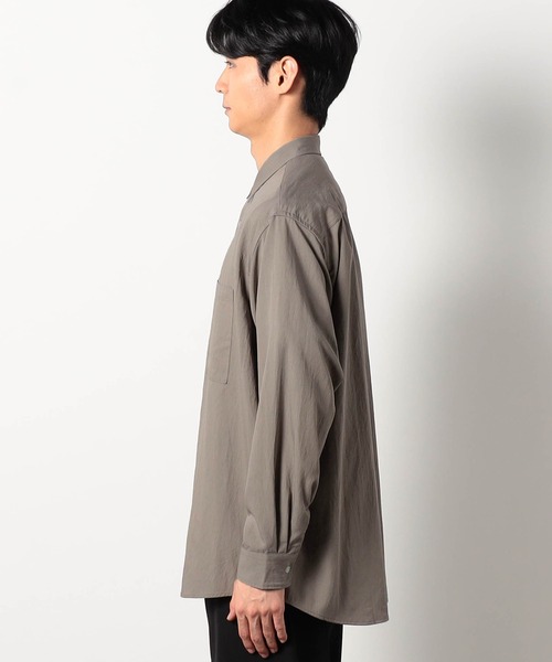 Grand PARK(グランドパーク)の「レーヨンナイロンドビーオーバーシャツ(シャツ/ブラウス・メンズ・ベージュ/グリーン/ホワイト・MEDIUM/LARGE)」の6枚目の写真