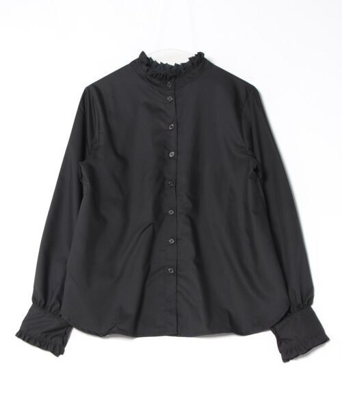 STYLEBLOCK（スタイルブロック）の「プチフリル2WAYブラウス（シャツ/ブラウス・レディース・ブラック/ライトブルー/ブルー/ホワイト・M）」の3枚目の写真