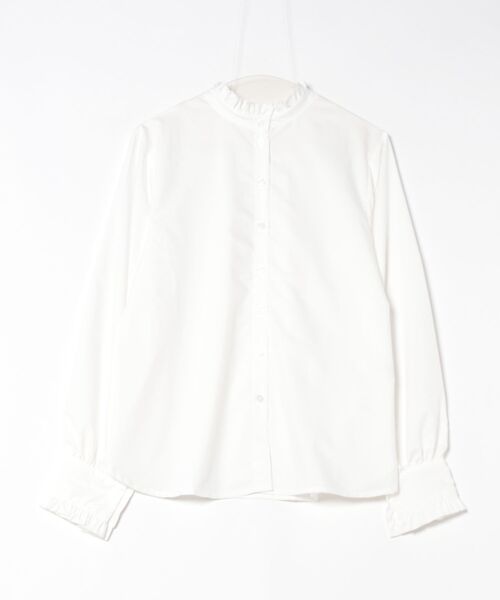 STYLEBLOCK（スタイルブロック）の「プチフリル2WAYブラウス（シャツ/ブラウス・レディース・ブラック/ライトブルー/ブルー/ホワイト・M）」の6枚目の写真