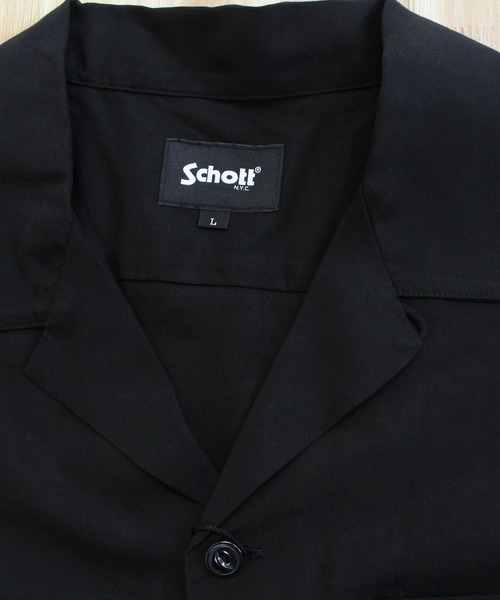 schott（ショット）の「チェーン刺繍 長袖 ボーリングシャツ（シャツ/ブラウス・メンズ・ブラック/ホワイト・XXL/XL/L/M）」の9枚目の写真